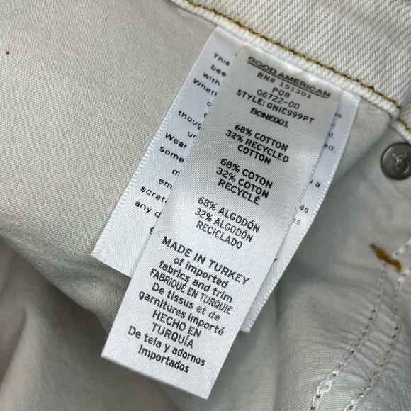 Good American Good 90s Icon Straight Leg Jeans in Bone - Picture 16 of 16